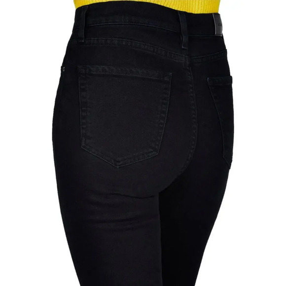 NWT Goldsign The High Rise Jeans Womens 24 Black Slatert Button Fly  Ankle Leg - Picture 4 of 15